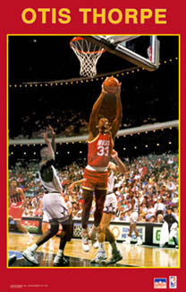 Otis Thorpe "Action" Houston Rockets NBA Basketball Poster - Starline 1991