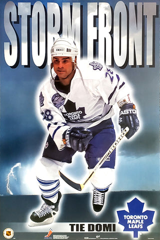 Tie Domi "Storm Front" Toronto Maple Leafs NHL Hockey Action Poster - Trends 1999