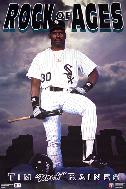 Tim Raines Rock of Ages Chicago White Sox Poster - Costacos 1991