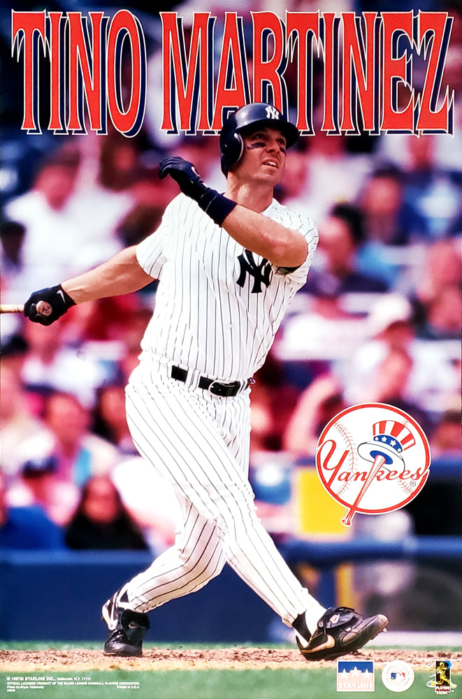 Tino Martinez Blast New York Yankees MLB Action Poster