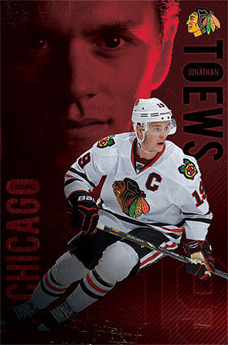 Jonathan Toews "Red Hot" Chicago Blackhawks NHL Action Poster - Costacos Sports