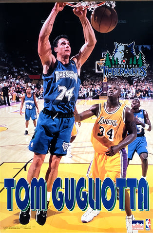 Tom Gugliotta "Slam Dunk" Minnesota Timberwolves Poster - Starline 1997