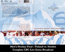 DVD: Torino 2006 Olympic Men's Hockey Gold Medal Game Sweden vs. Finland DVD - Morningstar/CBC