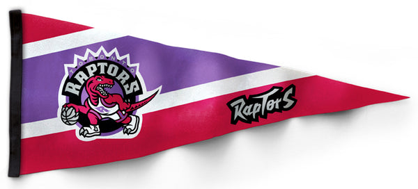 Toronto Raptors Retro-1990s Dino-Style NBA Basketball Premium Felt Pennant - The Sports Vault