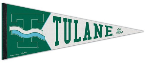 Tulane Green Wave NCAA College Vault 1980s-Style Premium Felt Collector's Pennant - Wincraft Inc.