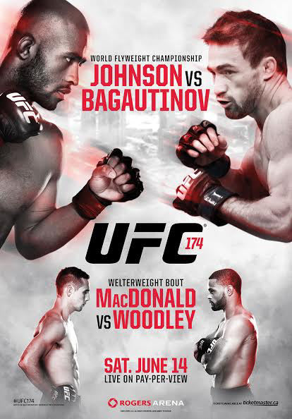 UFC 174 Official Event Poster (Demetrious Johnson v Bagautinov) - Vancouver 6/14/2014
