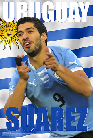 Luis Suarez "Uruguay Electric" World Cup 2014 Soccer Superstar Poster - Starz