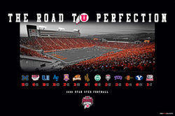 Utah Utes Football "Road to Perfection" (2008) Poster - ProGraphs