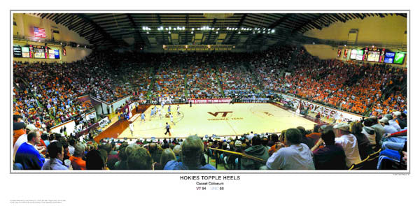 Virginia Tech Basketball "Hokies Topple Heels" Panoramic Poster Print - SPI 2007