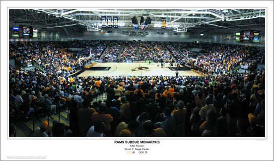 VCU Rams Basketball "Rams Subdue Monarchs" Alltel Pavilion Game Night Poster Print - SPI 2007