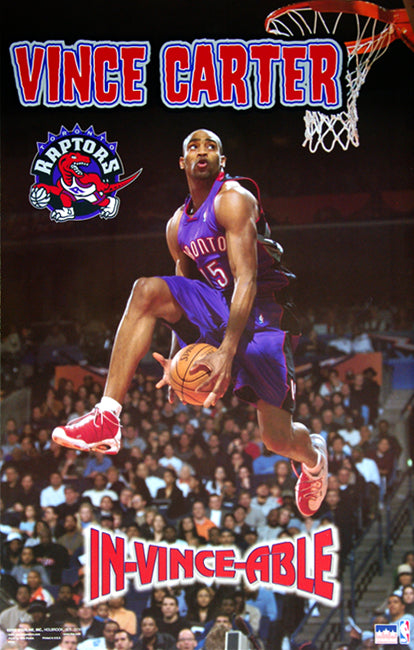 Vince Carter Signature Rookie Toronto Raptors Poster - Kellogg