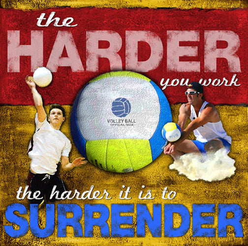 Volleyball "Work Harder" Motivational Print - Image Source
