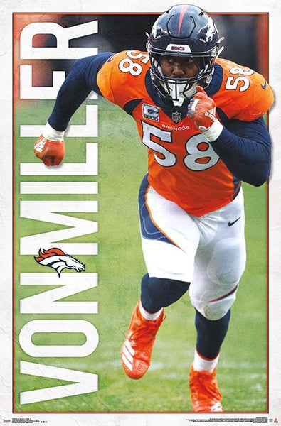 Von Miller "Predator" Denver Broncos Official NFL Football Poster - Trends International 2019
