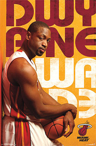 Dwyane Wade "Superstar" Miami Heat NBA Basketball Poster - Costacos 2013