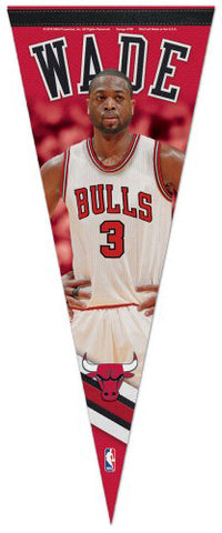 Dwyane Wade "Superstar" Chicago Bulls Premium Felt Collector's PENNANT - Wincraft 2016