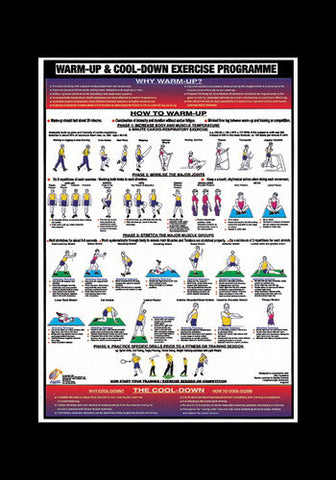 Warm-Up and Cool-Down Fitness Instructional Wall Chart - Chartex