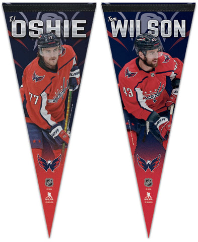 Washington Capitals Superstars Premium Felt Collector's Pennants (Tom Wilson, TJ Oshie) - Wincraft 2023