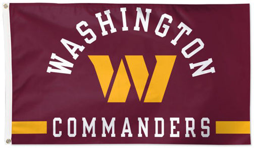Washington Commanders Official NFL Football 3'x5' Deluxe-Edition Flag (Classic-Letter-Style) - Wincraft Inc.