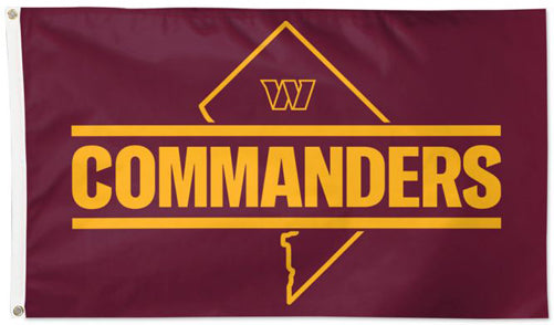 Washington Commanders Official NFL Football 3'x5' DELUXE-EDITION Flag ("DC-Style") - Wincraft Inc.