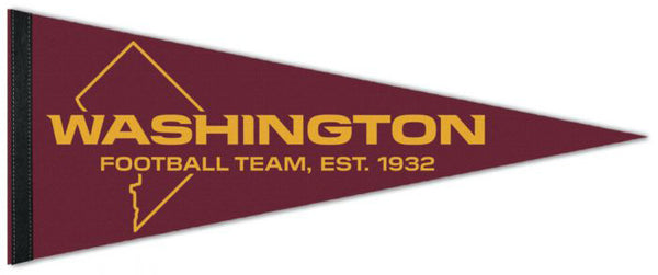 Washington Football Team "DC-Style" 2020 Official NFL Football Premium Felt Collector's Pennant - Wincraft