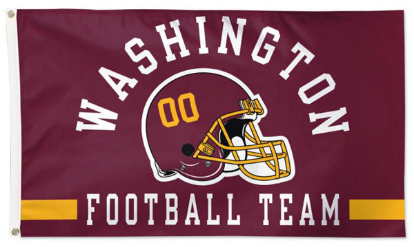 Washington Football Team Official NFL Football 3'x5' DELUXE-EDITION Flag (Helmet-00-Style) - Wincraft Inc.