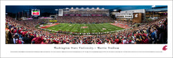 Washington State Cougars Football Martin Stadium Game Night Panoramic Poster Print - Blakeway Worldwide