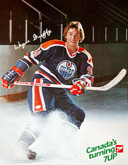 Wayne Gretzky "Canada's Turning..." Edmonton Oilers Vintage Poster - 7-Up 1982