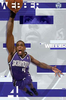 Chris Webber "PowerSlam" Sacramento Kings Poster - Costacos 2003