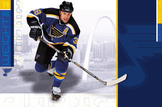 Doug Weight "Blue Heaven" St. Louis Blues NHL Hockey Poster - Costacos 2001