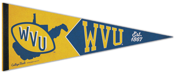 West Virginia Mountaineers NCAA College Vault 1970s-Style Premium Felt Collector's Pennant - Wincraft Inc.