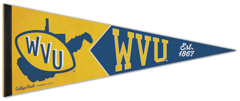 West Virginia Mountaineers NCAA College Vault 1970s-Style Premium Felt Collector's Pennant - Wincraft Inc.