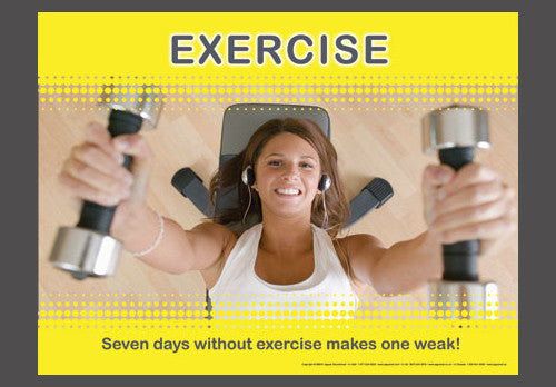 Woman Strength Training at Gym "Seven Days" Motivational Inspirational Poster - Jaguar