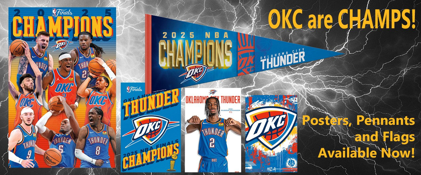 Oklahoma City Thunder 2025 NBA Champions Posters