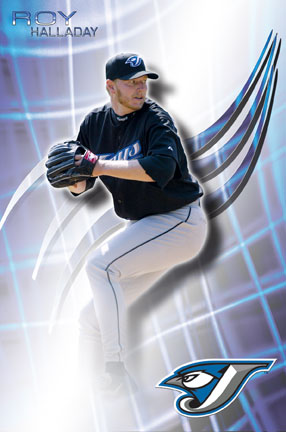 Roy Halladay "Superstar" Toronto Blue Jays MLB Action Poster - Costacos 2005