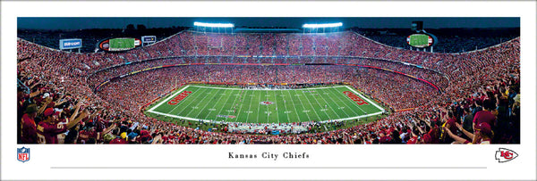 Kansas City Chiefs Arrowhead Stadium Game Night (2017) Panoramic Poster Print - Blakeway