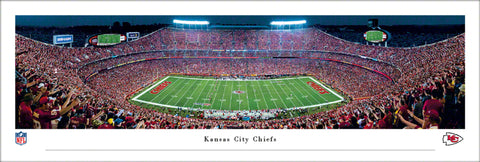 Kansas City Chiefs Arrowhead Stadium Game Night (2017) Panoramic Poster Print - Blakeway