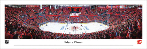 Calgary Flames "Sea of Red" Playoff Game Night Panoramic Poster Print (5/5/2015) - Blakeway