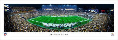 Pittsburgh Steelers Heinz Field NFL Game Night Panoramic Poster Print - Blakeway