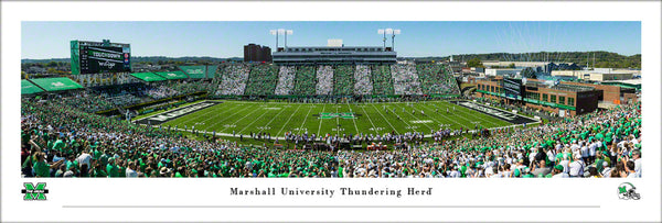 Marshall University Thundering Herd "Stripe the Joan" Edwards Stadium Gameday Panoramic Poster - Blakeway