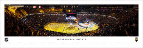Vegas Golden Knights Stanley Cup Banner Night 2023 T-Mobile Arena Panoramic Poster Print - Blakeway 2023