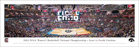 NCAA Women's Basketball 2024 Championship Game (South Carolina vs Iowa) Panoramic Poster Print - Blakeway