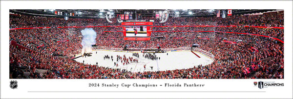 Florida Panthers "Celebration On Ice" 2024 Stanley Cup Champions Panoramic Poster Print - Blakeway
