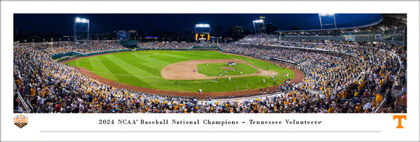 Tennessee Volunteers Baseball "Celebration Omaha" 2024 College World Series Panoramic Poster Print - Blakeway Worldwide
