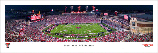 Texas Tech Football Jones AT&T Stadium Game Night Panoramic Poster Print (2024) - Blakeway