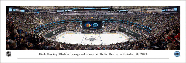 Utah Hockey Club Inaugural NHL Game at Delta Center Panoramic Poster Print - Blakeway 2024