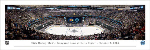 Utah Hockey Club Inaugural NHL Game at Delta Center Panoramic Poster Print - Blakeway 2024