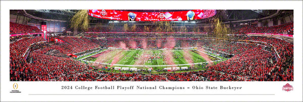 Ohio State Buckeyes 2024 NCAA College Football National Champions Panoramic Poster Print - Blakeway