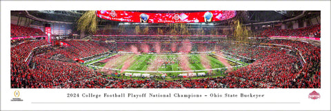 Ohio State Buckeyes 2024 NCAA College Football National Champions Panoramic Poster Print - Blakeway