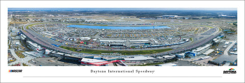 Daytona International Speedway Race Day Aerial Panoramic Poster Print - Blakeway 2015