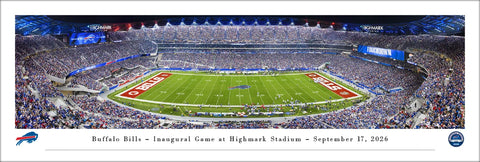 Buffalo Bills Inaugural Game at Highmark Stadium (9/17/2026) Panoramic Poster Print - Blakeway Worldwide
